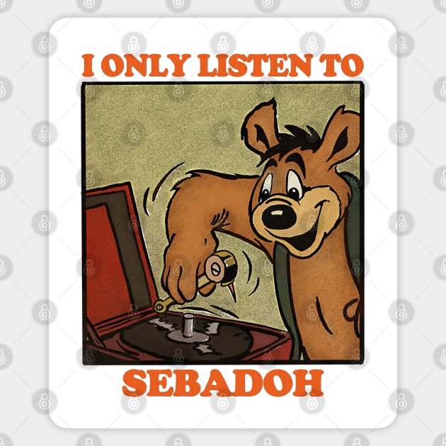 I Only Listen To Sebadoh / Retro Comic Design Sticker by DankFutura